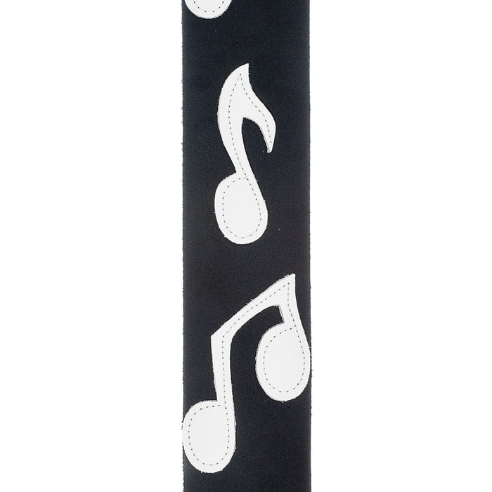 D'Addario Icon Collection Leather Guitar Strap, Note