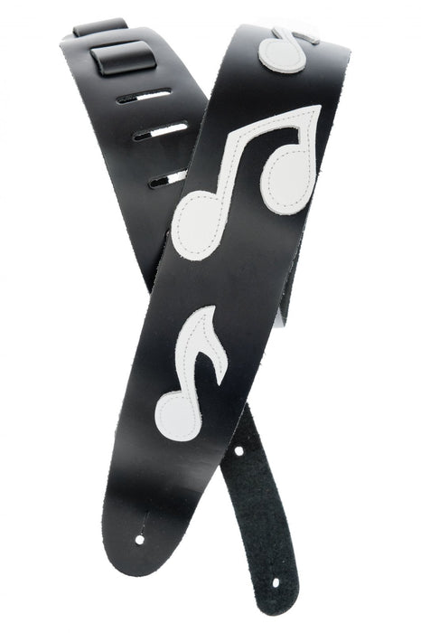 D'Addario Icon Collection Leather Guitar Strap, Note