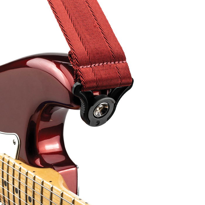 D'Addario Auto Lock Guitar Strap, Blood Red