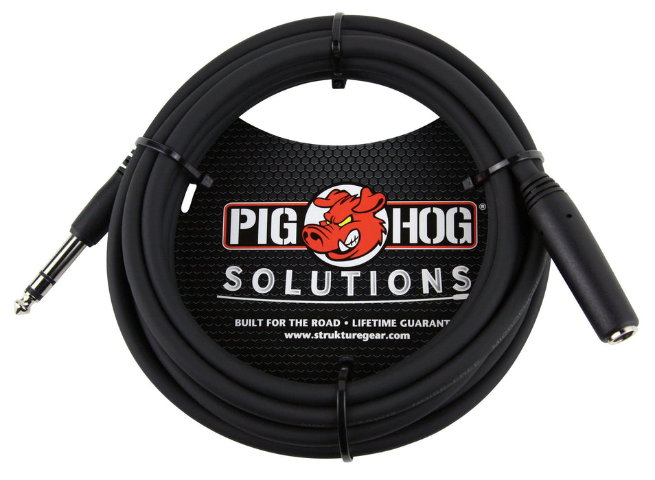 Pig Hog Solutions - 10ft Headphone Extension Cable, 1/4inch/3.5