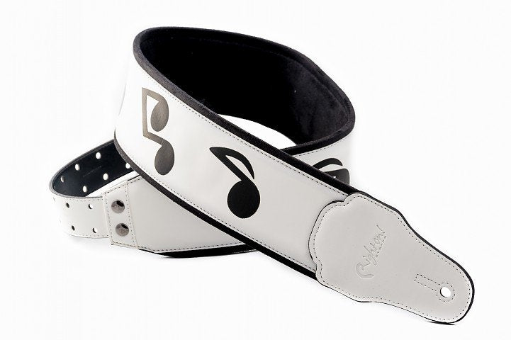 Right On! SRV guitar strap - white