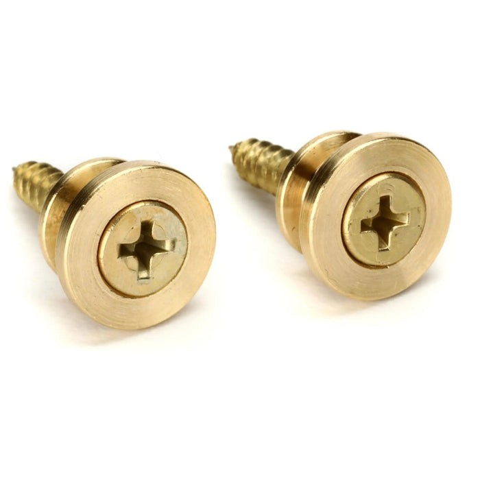D'Addario PWEP302 Solid Brass End Pins - Brass (Pair)