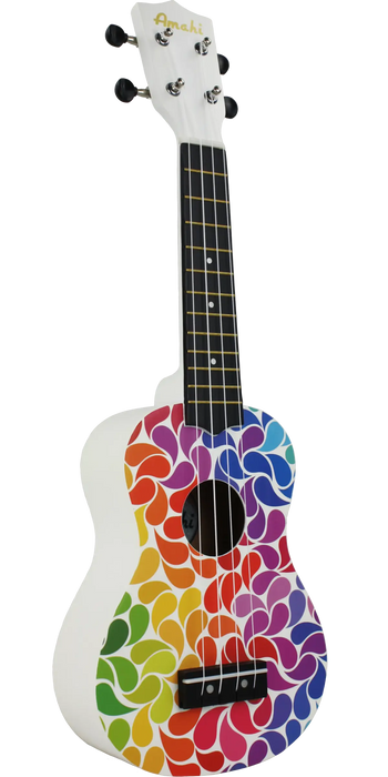 DDUK3 Amahi Rainbow Flower Tropical Sene Ukulele