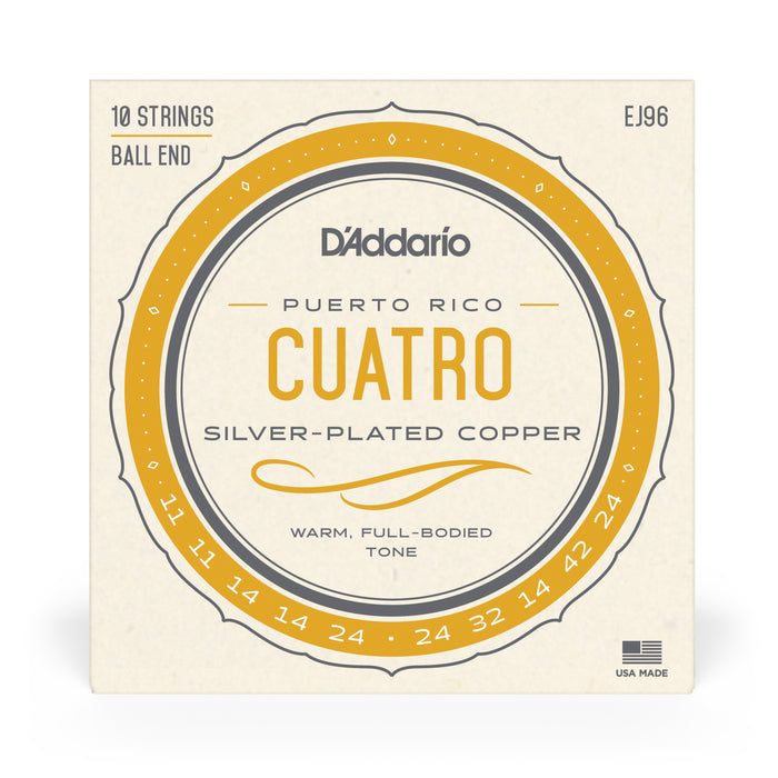 D'Addario EJ96 Cuatro-Puerto Rico Strings