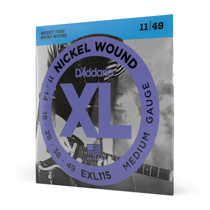 D'Addario EXL115 Nickel Wound Electric Guitar Strings, Medium/Blues-Jazz Rock, 1...