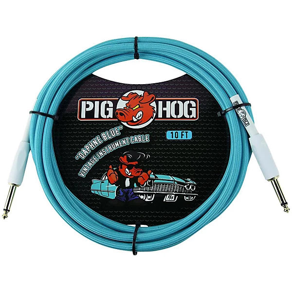 Pig Hog 10 Daphne Blue Inst. Cable,