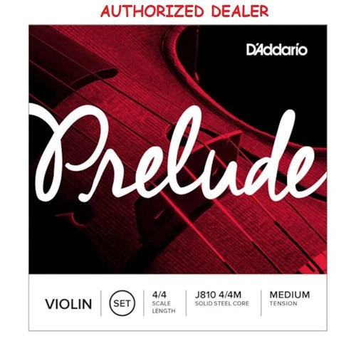 D'Addario Prelude Violin String Set, 4/4 Scale, Medium Tension