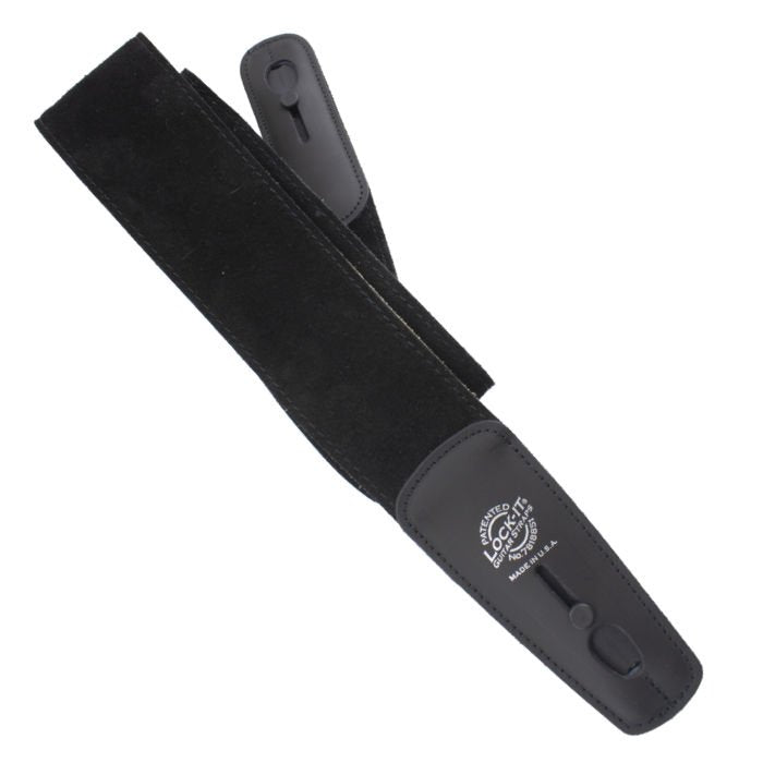 Lock-It Guitar Straps 2.75 Delux Suede Black