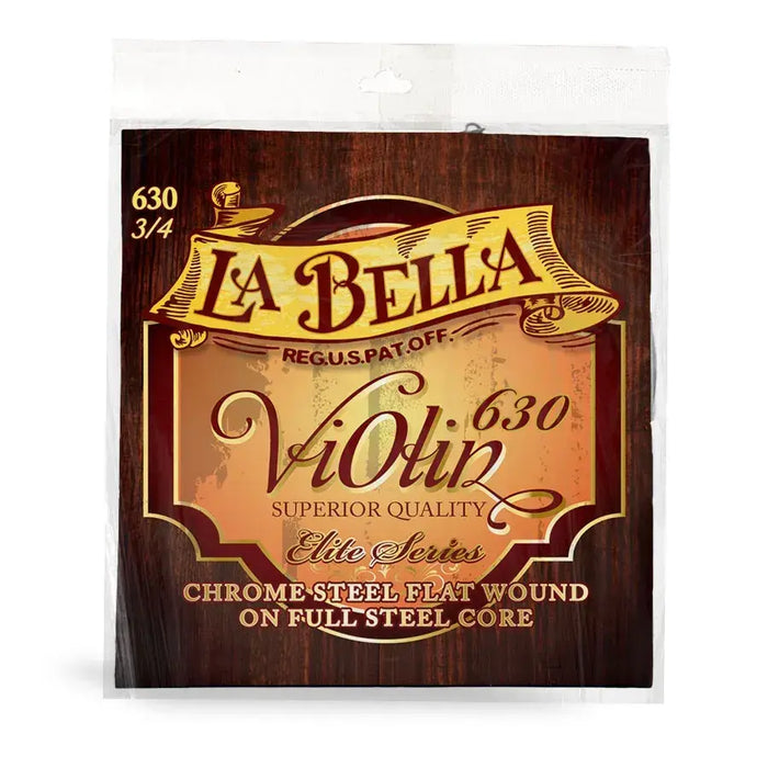 La Bella 3/4 Chrome Steel Violin Strings