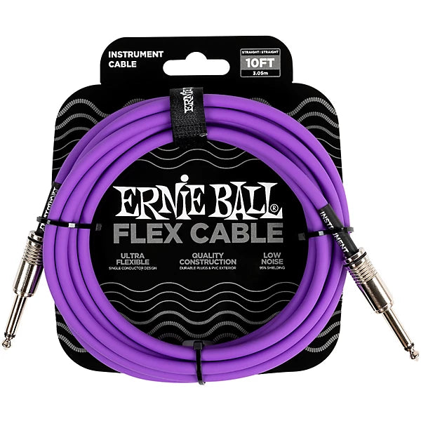 ERNIE BALL FLEX IC 10' CABLE PRPL