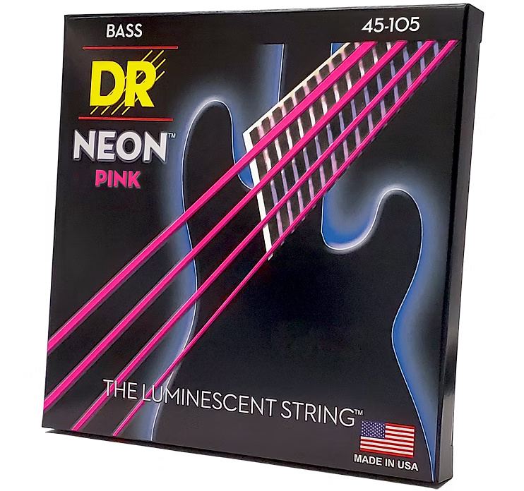 DR NEON PINK NPB-45 Bass Strings