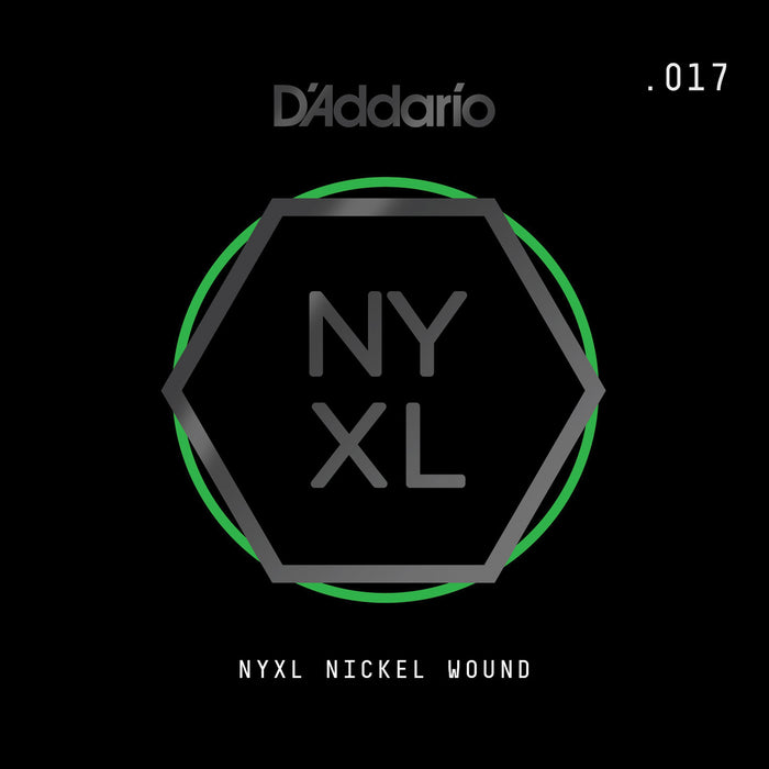 D'Addario NYXL Nickel Wound Electric Guitar Single String, .017