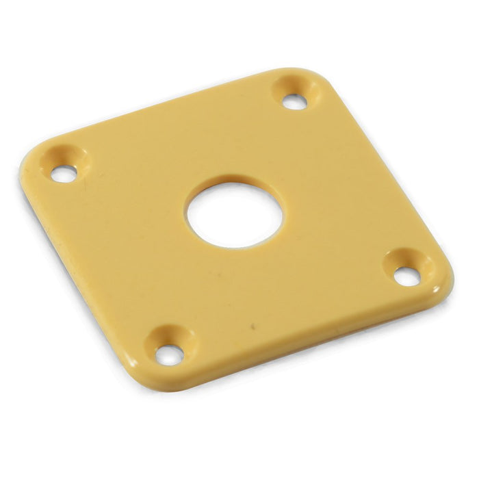 WD Cream Square Jack Plate For Gibson Les Paul