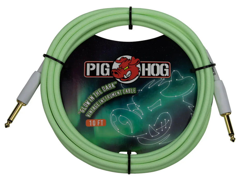 PIG HOG Glow in the Dark 10ft SS Instrument Cable