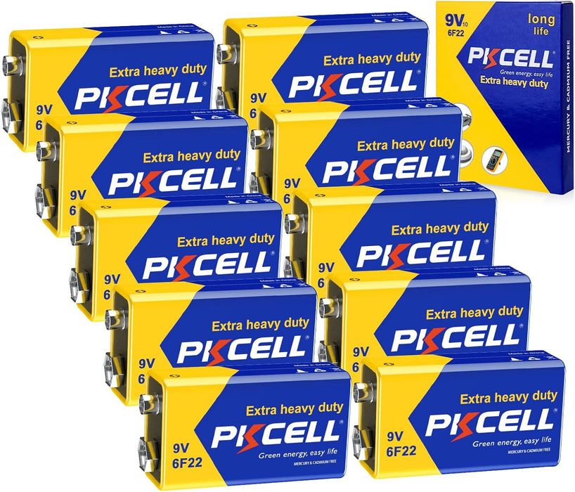 PKCELL 9V Battery High Drain