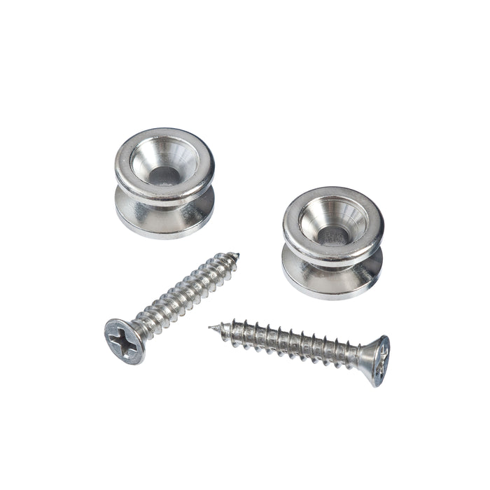 D'Addario PWEP202 Solid Brass End Pins - Chrome (Pair)