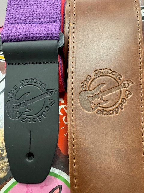 TGS-HCOT2-BLU  2'' Woven Cotton  Leather Ends