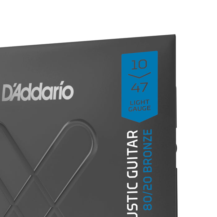 D'Addario XTABR1047-12 XT 80/20 Bronze Acoustic Guitar Strings, 12-String Light, 10-47