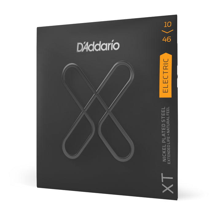 D'Addario XTE1046 XT Electric Nickel Plated Steel Electric Guitar Strings, Regular Light, 10-46