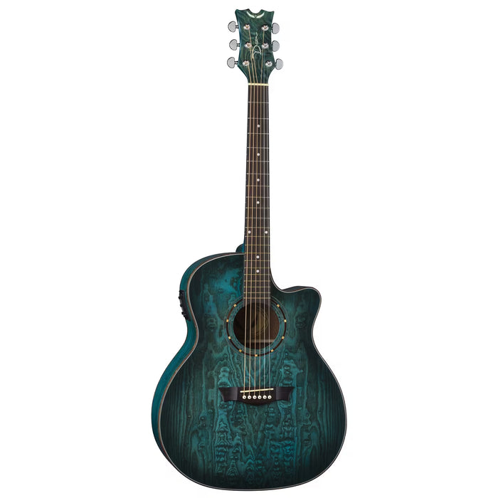 Dean Exotica Quilt Ash A/e Trans Blue Satin