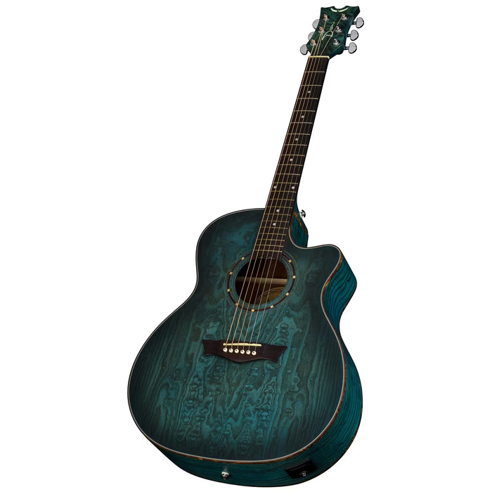 Dean Exotica Quilt Ash A/e Trans Blue Satin