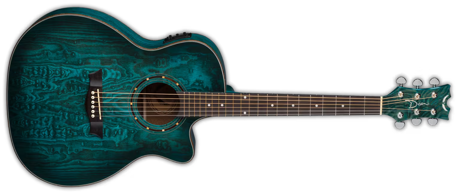 Dean Exotica Quilt Ash A/e Trans Blue Satin