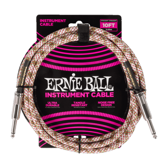 Ernie Ball 10' Emerald Inst. Cable S/S