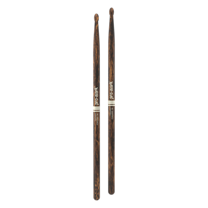 ProMark Classic 5B Fire Grain Hickory Drumstick, Oval Wood Tip