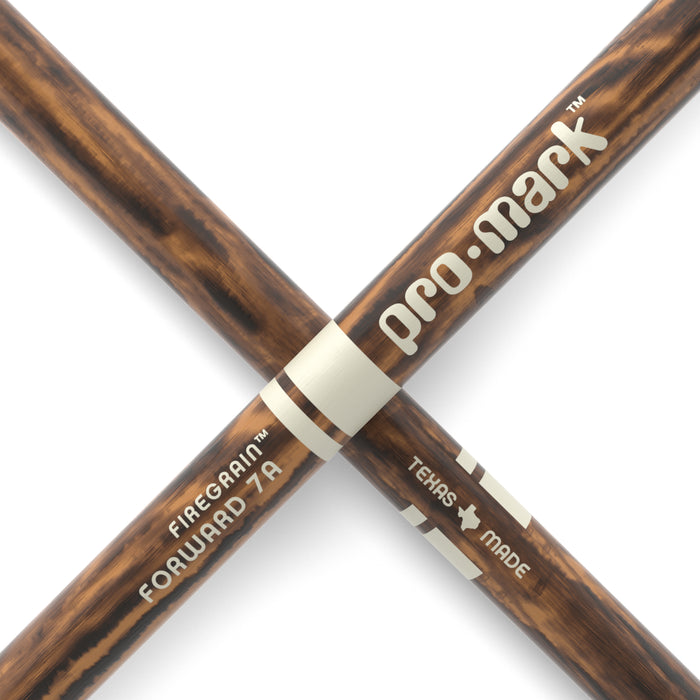 ProMark Classic Forward 7A FireGrain Hickory Drumstick, Oval Wood Tip